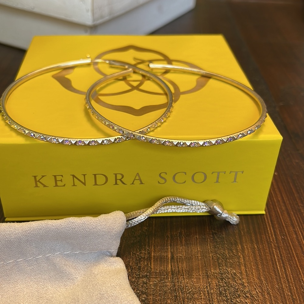 Kendra Scott blingy large hoops - Picture 3 of 14